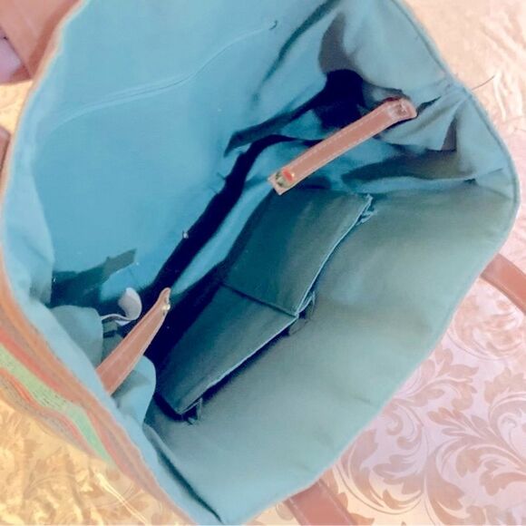 Striped Summer Woven Handbag Shoulder Bag Gorgeous - Picture 6 of 6